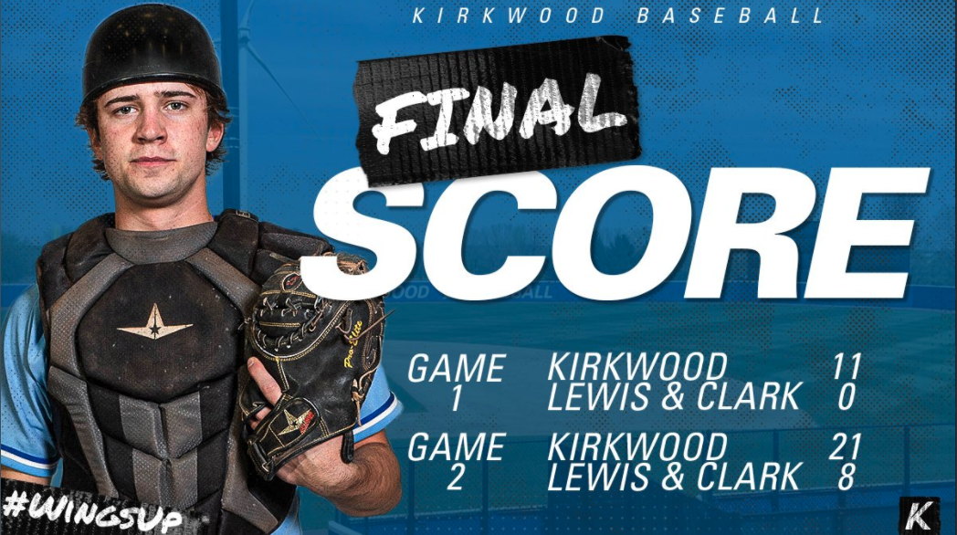 KCC baseball team sweeps Lewis & Clark
