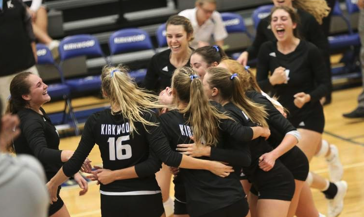 Kirkwood volleyball rallies for gutsy 5-set victory over defending ICCAC champions