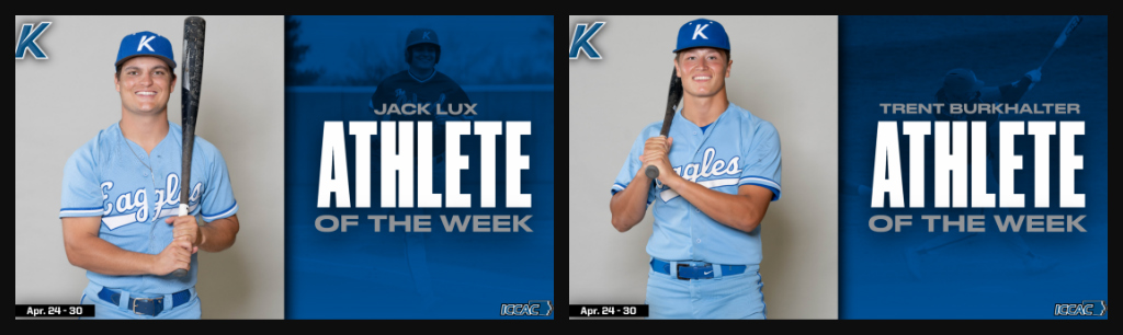 Lux and Burkhalter Named ICCAC Athlete's of the Week