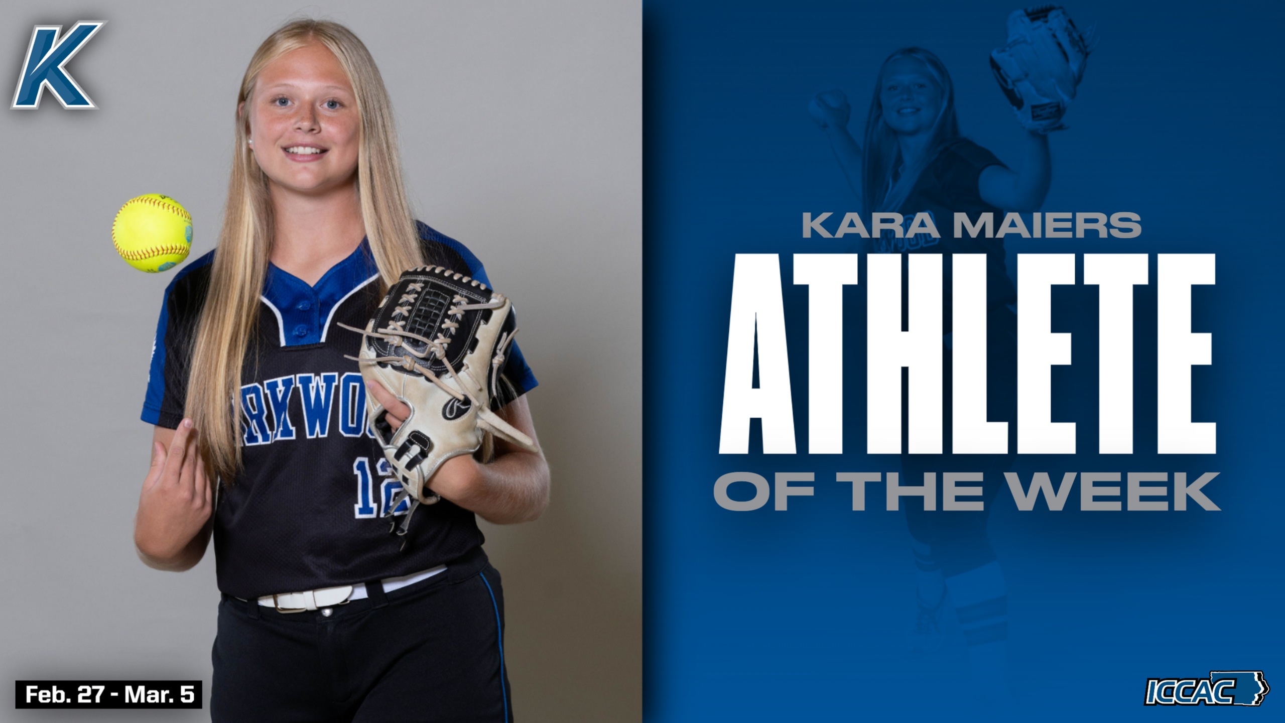 Maiers chosen as ICCAC Athlete of the Week | February 27 - March 5