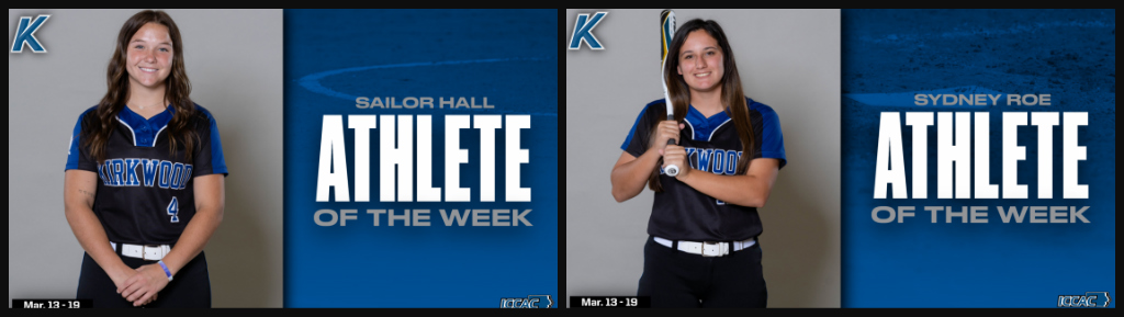 Hall & Roe Named ICCAC Athlete's of the Week