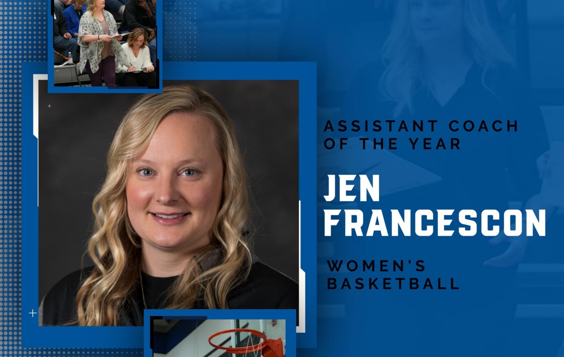 Kirkwood Assistant Coach Jen Francescon Named WBCA Assistant Coach of the Year