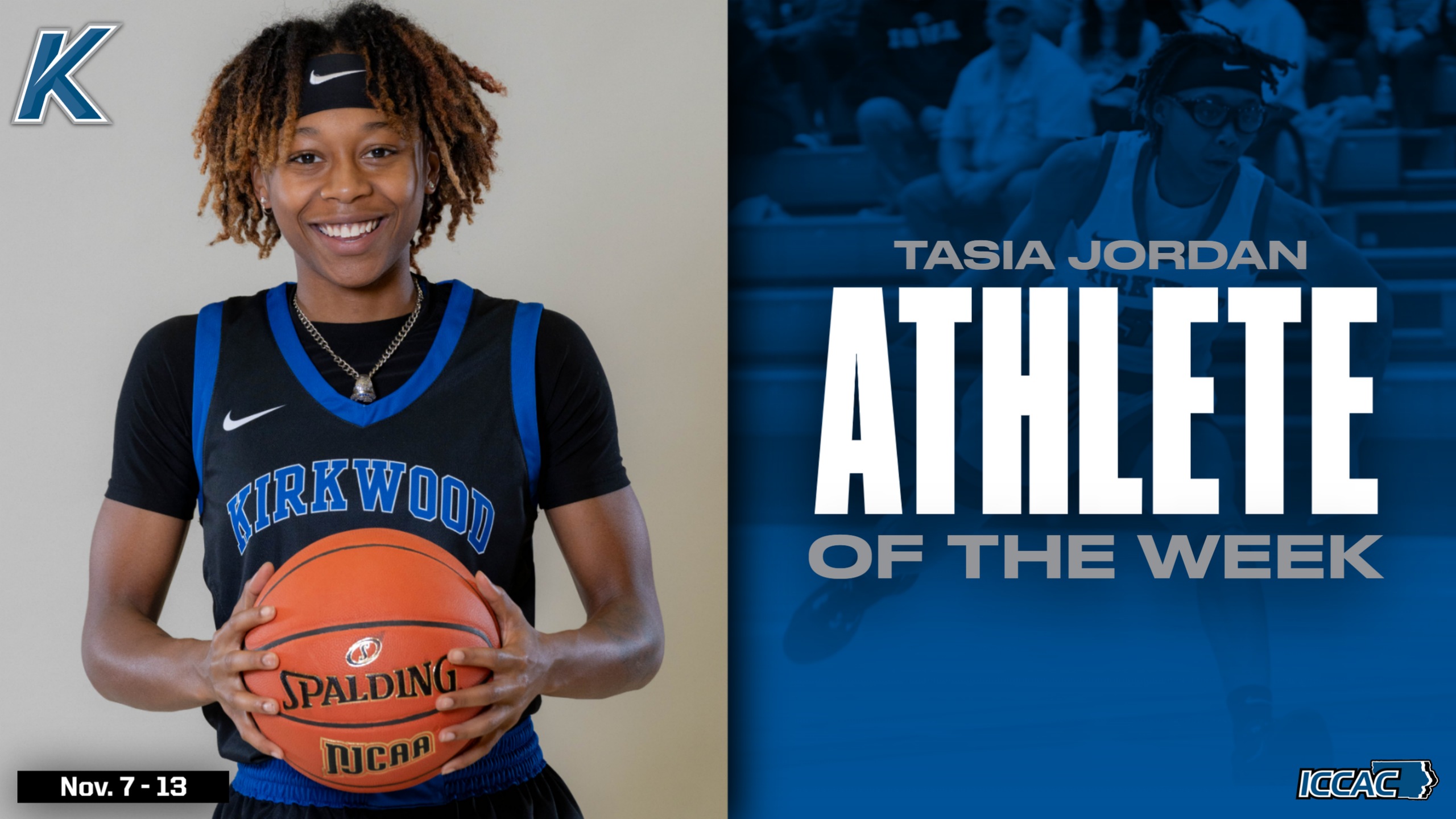 Tasia Jordan Named ICCAC Athlete of the Week | November 7-13