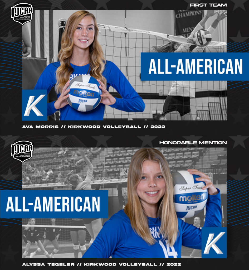 2022 NJCAA Volleyball All-Americans, Morris and Tegeler Selected