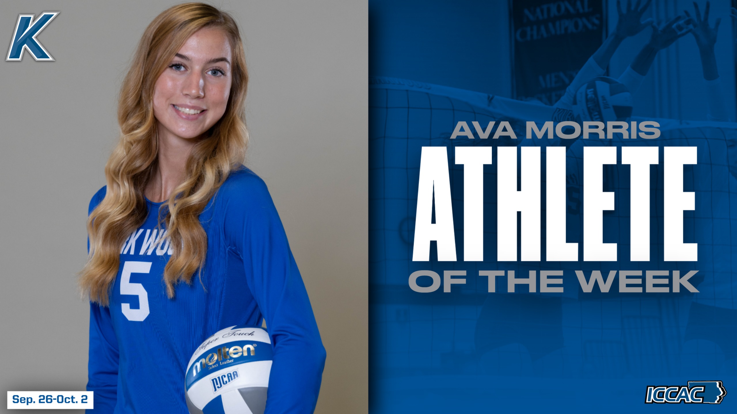 Ava Morris Named ICCAC Athlete of the Week